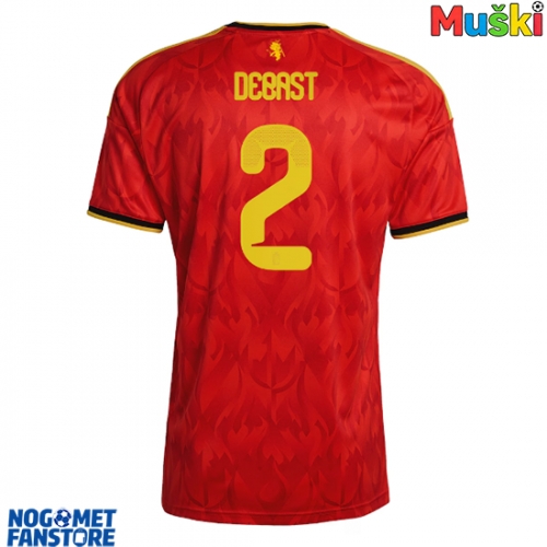 Belgija Zeno Debast #2 Domaci Dres SP 2026 Kratak Rukav